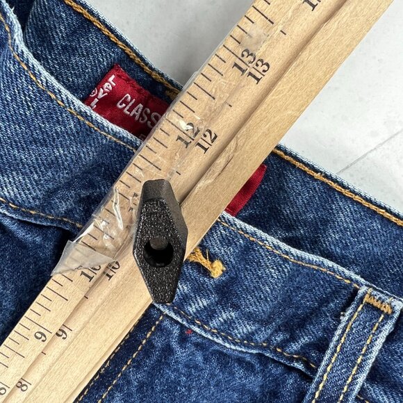 Y2K Levi's Jeans Women's Measured 31x27 550 Relaxed Tapered Blue Denim Tag 12 S - Picture 15 of 16